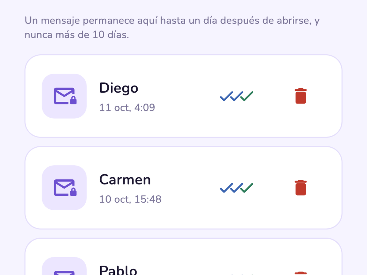 Pantalla de confirmaciones de CloakFort